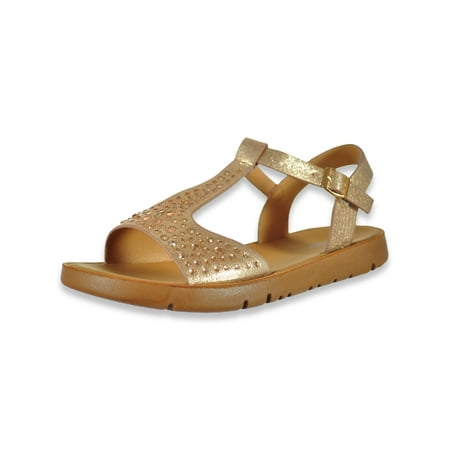 

Link Girls Gem T-Strap Sandals - rose gold 7 toddler