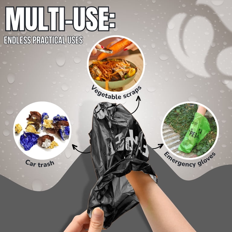 Ykimok Dog Poop Bags - Biodegradable, 225 Count (15 Rolls), 13x9 Inches, Leak-Proof & Scented (Green)