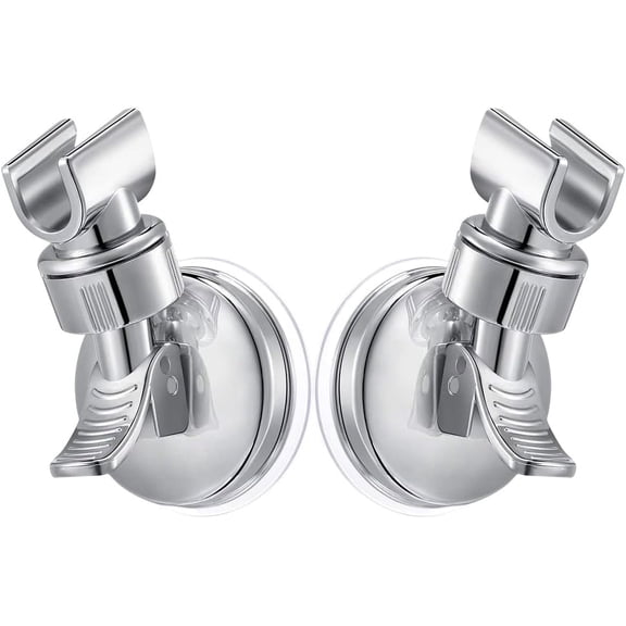 2 Pack Adjustable Suction Cup Handheld Shower Head Holder, No Drill Wall Mount Bathroom Shower Bracket