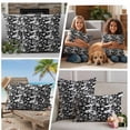 thumbnail image 5 of Black Mushrooms Outdoor Waterproof Pillow Covers, Fall Retro Botanical Farmhouse Country Decorative Square Throw Pillowcase Sofa Cushion Sham for Patio/Couch/Chair, 24"x24" 2 Pack, 5 of 8