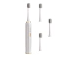 thumbnail image 1 of Dsseng Electric Toothbrush with 3 Replacement Brush Head for Adults Kids  USB Rechargeable  Soft Bristle  Smart Timer  Fully Automatic  High Frequency. Waterproof  Great Gifts  1PC  Khaki, 1 of 9