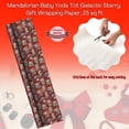 thumbnail image 2 of Mandalorian Baby Yoda Tot Galactic Starry Gift Wrapping Paper, 25 sq ft (1 Roll) Premium Gift Wrap Easy Cut Back Grid Lines Christmas Holiday Thanksgiving Party Prizes Supply with Bonus Canzonet Tag, 2 of 7