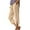 126# Khaki, variant on RPVATI Linen Pants Women Lightweight Spring Summer Capris for Women 2025 Ladies Pinstripe Trousers Brown XL