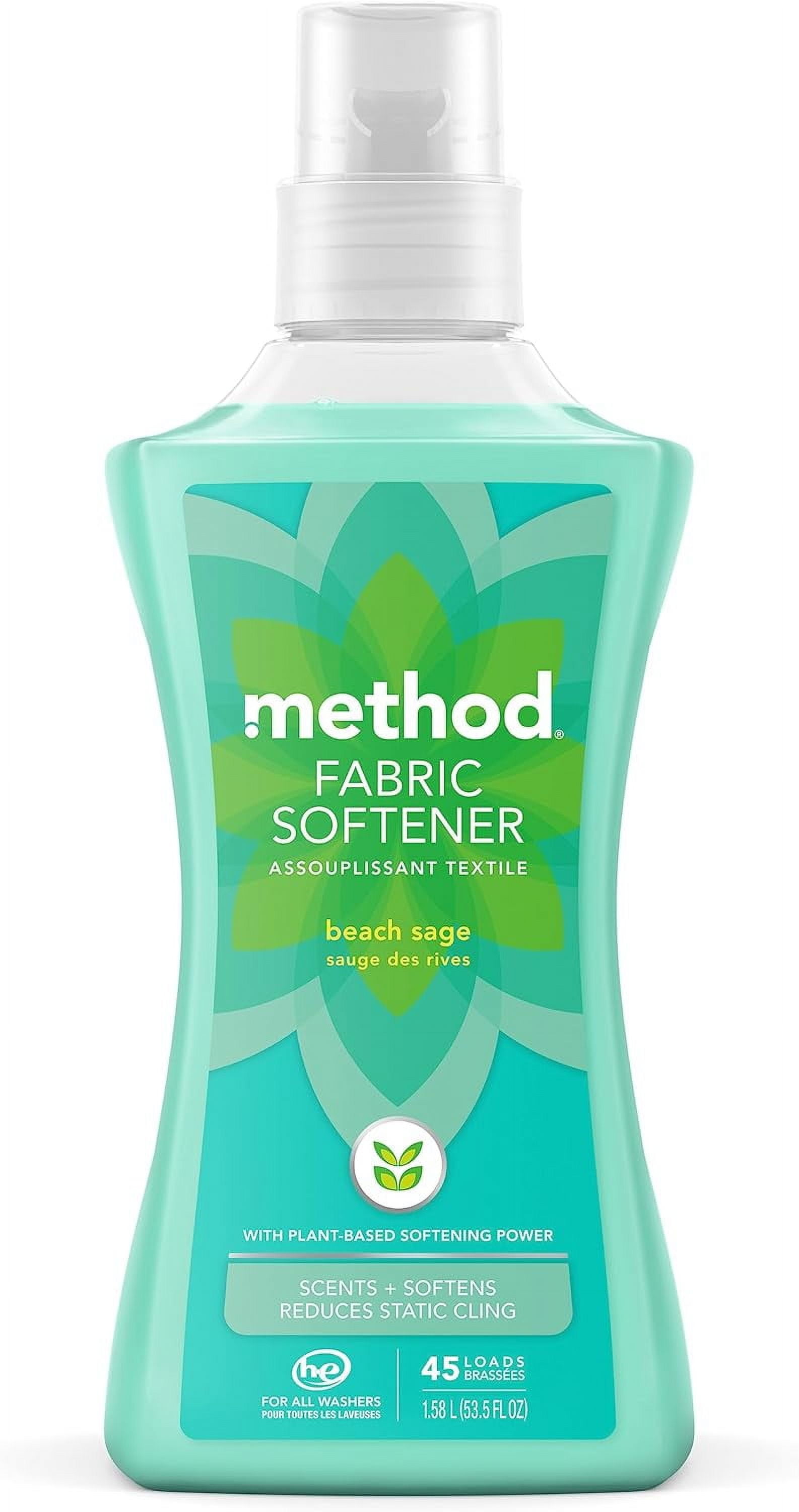 Method Laundry Beach Sage Variety Pack, 1 Laundry Detergent, 1 Fabric Softener, 53.5 oz Each, 2 CT