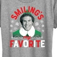 thumbnail image 3 of ELF - Christmas Smilings My Favorite - Women's Short Sleeve Graphic T-Shirt, 3 of 5