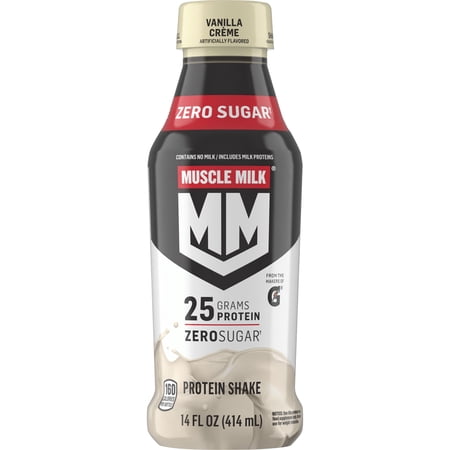 Muscle Milk Genuine Protein Shake, Vanilla Crème, 14 fl oz, 1 Count Bottle