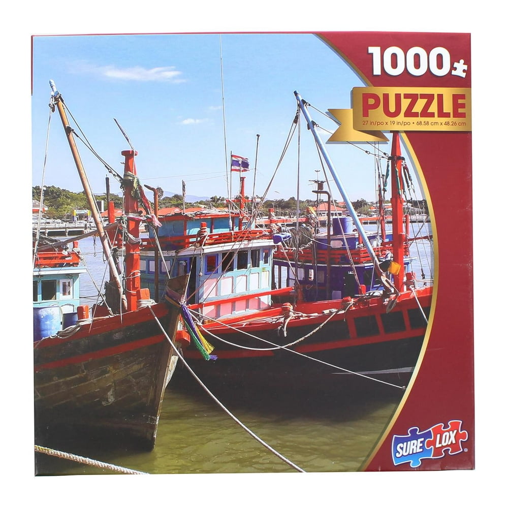 Seaside Fishing Boats 1000 Piece Jigsaw Puzzle