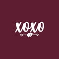 thumbnail image 2 of Vinyl Wall Art Decal - XOXO - 3" x 6" - Trendy Kisses & Hugs Quote Heart Design Sticker For Bedroom Mirror Notebooks Laptops Mugs Thermos Cars Bumper Valentine's Day Decor, 2 of 4