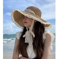 thumbnail image 4 of YooGuoGuo Women Sun Hat Wide Brim Straw Hat with Lace Ribbon Packable Floppy Summer Beach Cap Elegant Cottagecore Accessories, 4 of 6
