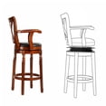 thumbnail image 4 of Moyic Taburete de bar Asiento giratorio giratorio Taburetes de bar de base profesional giratorios Placa giratoria ligera resistente al desgaste Conjuntos de muebles de dormitorio 18*18*2.2 cm Moyic HA025712-02, 4 of 6