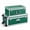 Green, variant on KFFKFF Set of 2 Metal Storage Trunks with Wooden Design, Includes Padlocks, Casters, and 3 Handles, Decorative Storage Boxes with Lids for Travel, Home, Dorm, or Apartment, Blue