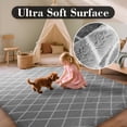 thumbnail image 2 of CozyDesg Shag Area Rugs,5'x7' Soft Fluffy Shaggy Carpet for Living Room,Large Rug for Bedroom Dining Room Home Decor Room Decor,Light Gray & White, 2 of 8