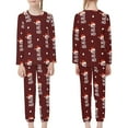thumbnail image 2 of Renewold HO-HO-HO Pajamas for Kids Christmas Santa Hat Lounge Wear Pullover Tops Sleepwear Long Pants Matching Set Elastic Personalized Indoor Pjs Size 7-8, 2 of 5