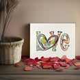 thumbnail image 6 of P&L Art Framed Canvas Wall Art - 16"x12" Colorful Valentine LOVE Heart Abstract Canvas Decor, 6 of 8