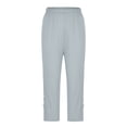 thumbnail image 7 of Xdegoge Womens Capri Leggings Yoga High Waisted Stretchy Athletic Cropped Pants with Cutout Hem Detail Gym Running Fitness Casual Summer Activewear, 7 of 7