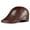 Dark Brown, variant on Men Autumn Winter Newsboy Hats Genuine Leather Cowskin Beret Hat Flat Cap Brown Black Dark Brown ,Fashion