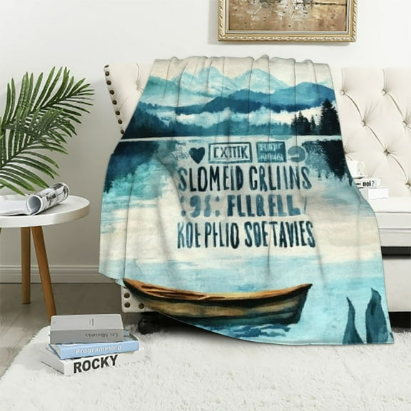 BCIIG Lake House Gifts, Lake Gifts Throw Blanket for Women Men, Life is Better at The Lake Blanket Ocean Themed Gifts for Lake Lovers 40x50in