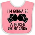 thumbnail image 3 of Inktastic Boxer Like Daddy Boxing Boys or Girls Baby Bib, 3 of 4