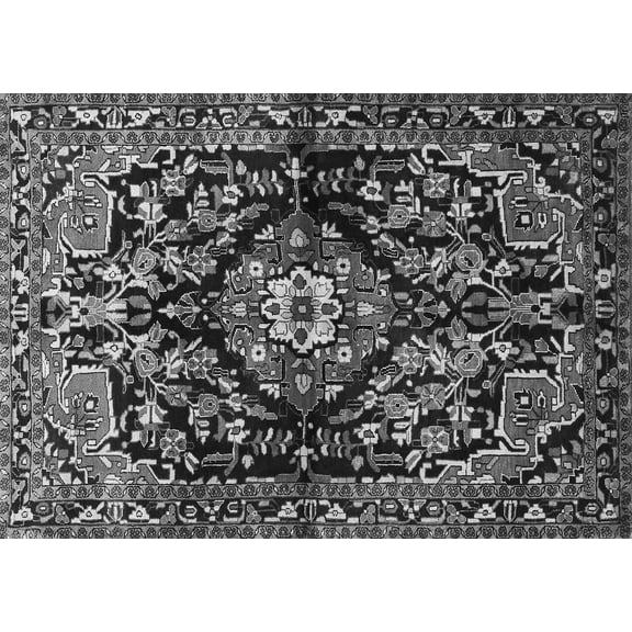 Ahgly Company Indoor Rectangle Persian Gray Traditional Area Rugs, 2' x 5'