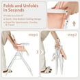 thumbnail image 3 of OLAKIDS Baby High Chair, Quick Folding Portable Highchair for Babies and Toddlers with Adjustable Footrest Removable Dishwasher Tray PU Seat, Compact Highchairs for Baby Age 6-36 Months, 3 of 9