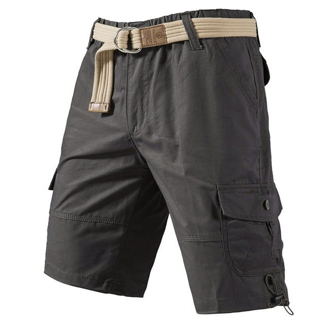 Men's Summer Cargo Shorts - Straight Sports Shorts, Polyester Material, Easy to Match with T-Shirts, Sizes M-XXXXL
