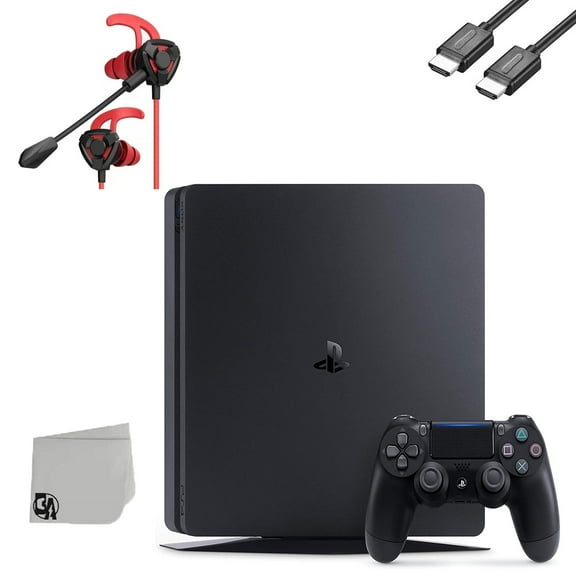 Pre-Owned Sony PlayStation 4 Slim 500GB Black Gaming Console G9 Earbuds With Microphone BOLT AXTION ( )