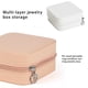 thumbnail image 3 of Minnieouse Caja de joyería Cajas con cremallera Cajas Organizador de almacenamiento de cuero de PU Soporte de exhibición de joyería ligero Caja de anillo Ropa, zapatos y accesorios Miscelánea Rosa Minnieouse AP017901-02, 3 of 6