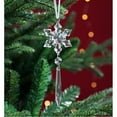 thumbnail image 4 of Naiovety Decoración colgante de árbol de Navidad, copo de nieve Artificial a la moda, adorno colgante brillante decorativo para oficina interior Kits de decoración para fiestas Tipo 2 Naiovety HA073773-02, 4 of 6