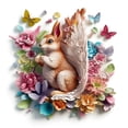 thumbnail image 2 of Bloom and Squirrel - 3D Animal Canvas/Poster Art Prints â€“ The Perfect Home Decor Piece, 2 of 2