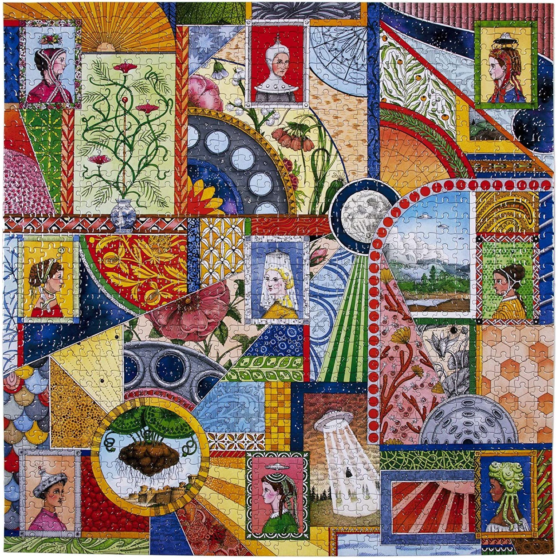 Eeboo 1000 Piece Puzzle for Adults or Kids, Colorful Design Jigsaw Puzzles