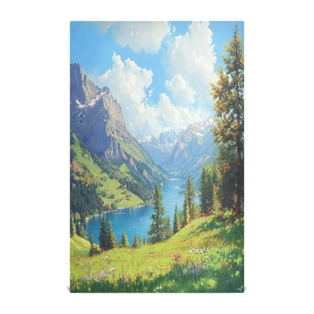 

Kitchen Towel 28x18 Inches x4，Plate Towel Decorative Towel Napkin Tea Towel Tea Towels For Kitchen Dish Cloths & Dish Towels Spring River