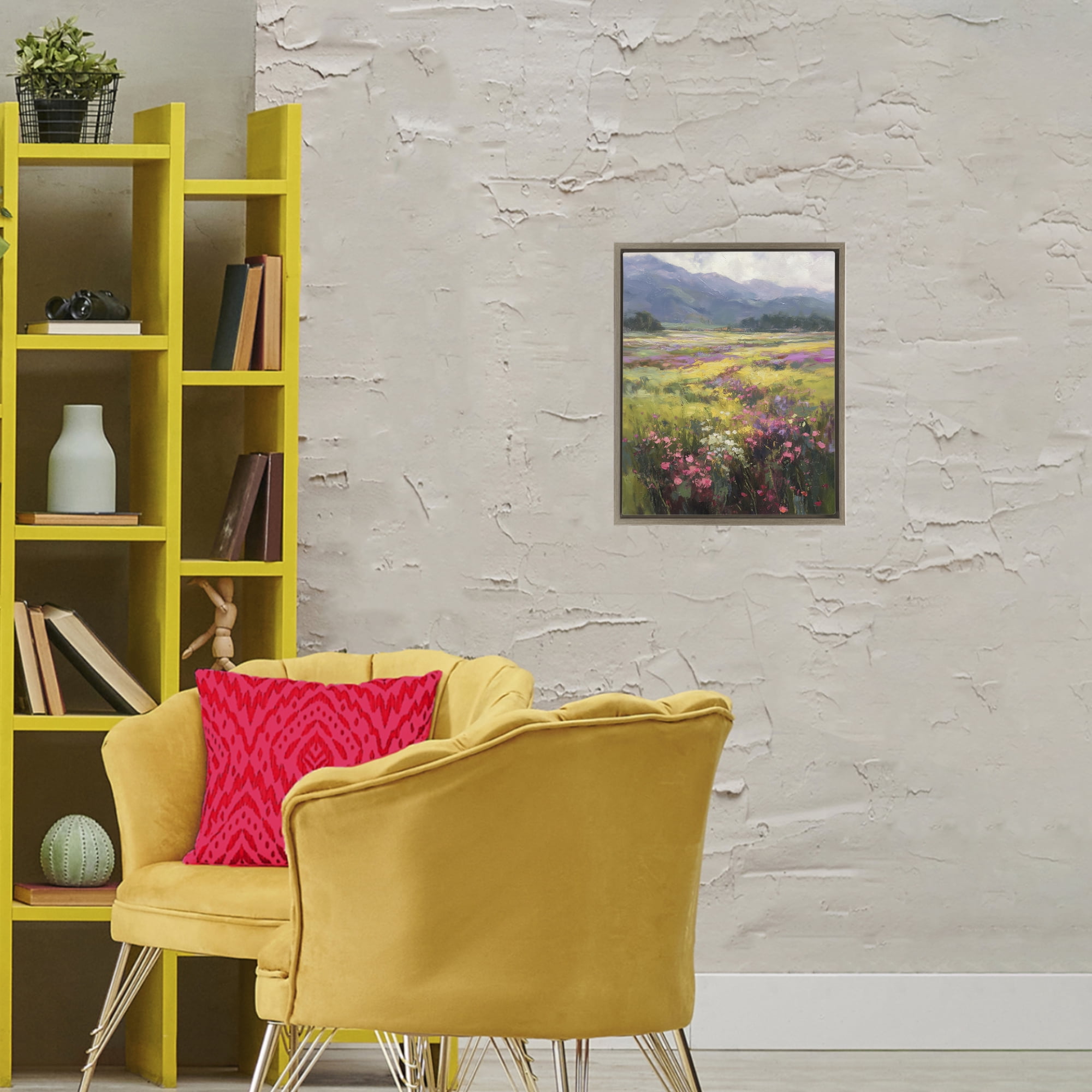 Stupell Industries Vast Horizon Of Flowers Brown Framed Floater Canvas Wall Art, design by Svetlana Aleynikova