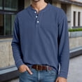 thumbnail image 2 of Tisuna Mens Fall T-Shirts Soft Henley Neck Tops Men Solid Shirts For Daily Wear Size Xl, 2 of 4