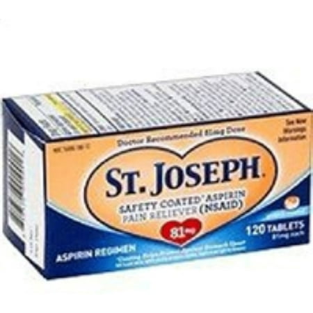 120 Enteric Coated Tablets - St. Joseph Enteric Coated Aspirin 81mg 120 Tablets (Pack of 2)