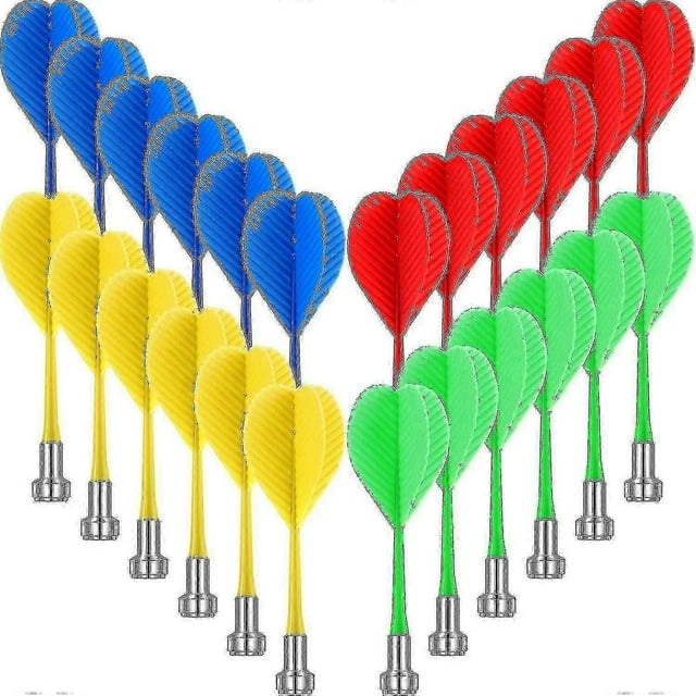 24 Pieces Magnetic Darts Safety Plastic Darts Replacement Dart For Boys Girls And Adults Target Game