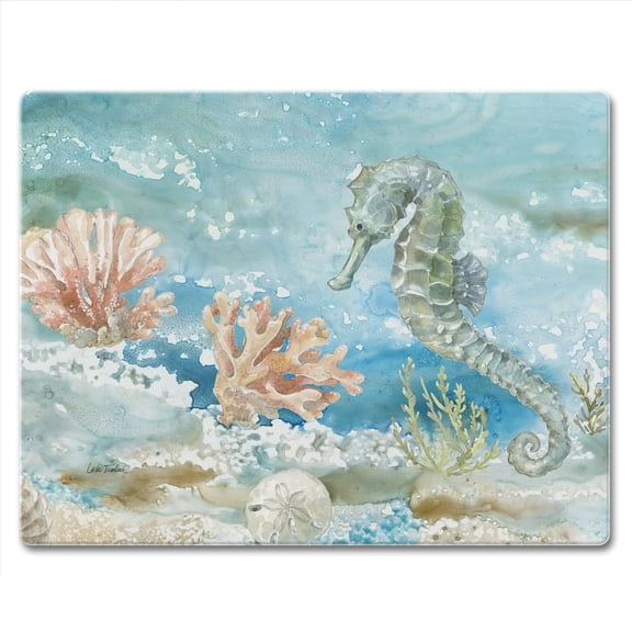 CounterArt Under The Sea Tempered Glass Cutting Board