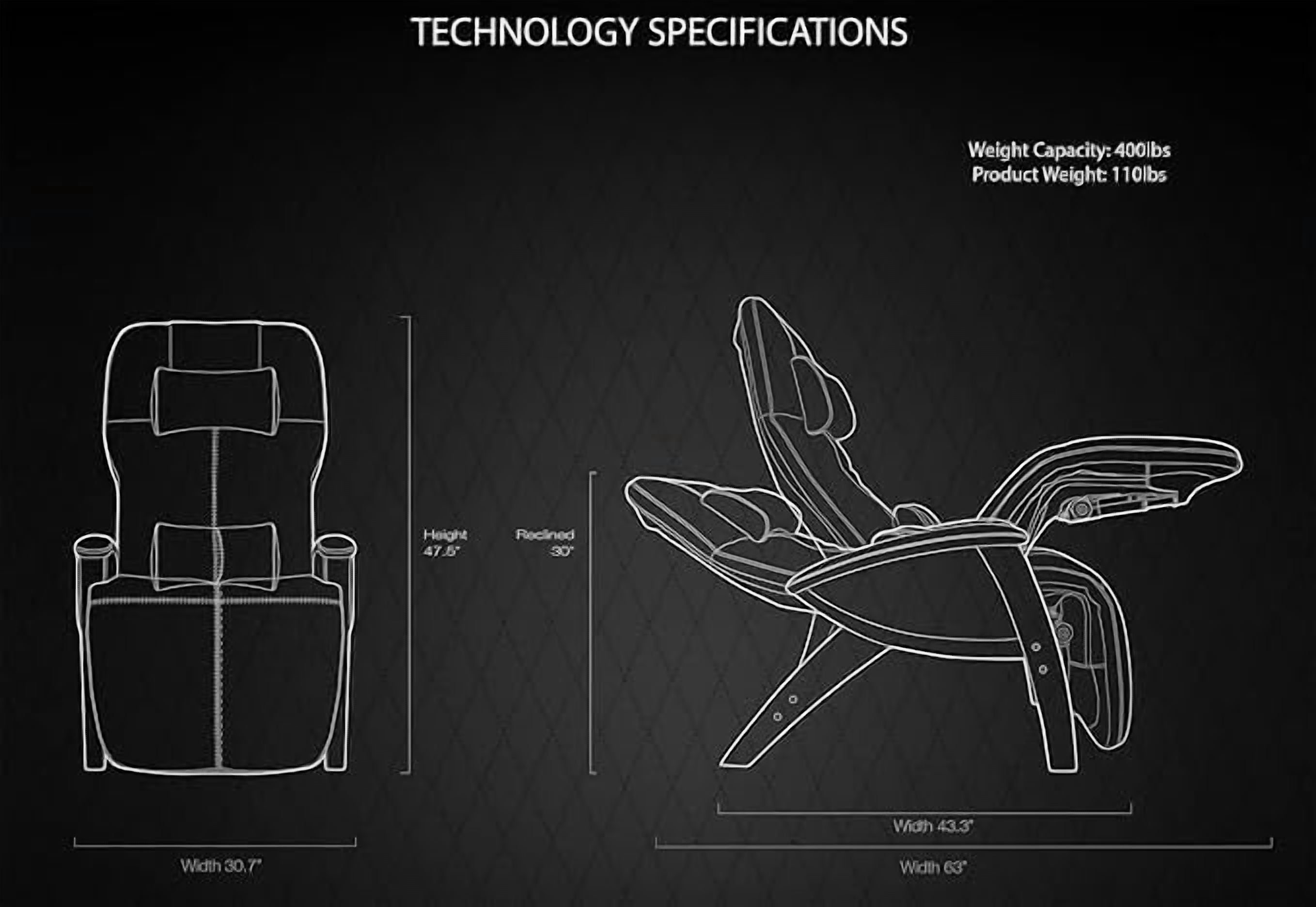 Svago ZGR Plus SV-395 Dual Power Infinite Position Zero Anti Gravity Recliner Chair with Heat and Massage - Cognac Faux Leather with White Glove in-Home Delivery and Setup