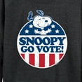 thumbnail image 3 of Peanuts - Snoopy Go Vote - Women's Lightweight French Terry Long Sleeve Shirt, 3 of 6