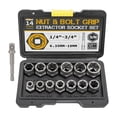 thumbnail image 2 of jinwen 14Pcs Damaged Bolt Nut Remover Set Socket Set 6.35-19mm Portable Hand Tools with, 2 of 8