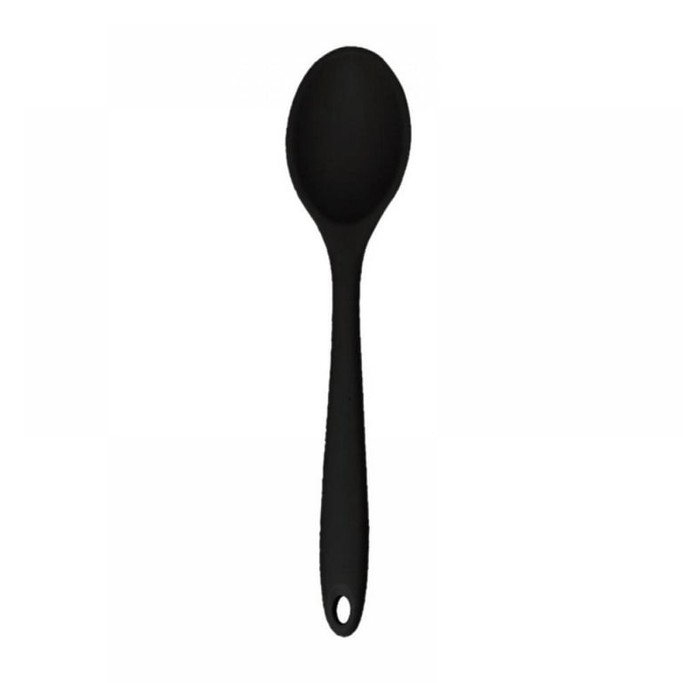 8 inch Silicone Spoons,Heat Resistant Oval Non-stick Cookware Spoon for  Eating,Mixing,Stirring,Cooking,Baking