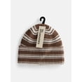 thumbnail image 2 of No Boundaries Women's Ribbed Knit Striped Beanie, 2 of 4