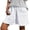 White, variant on Womens Casual Shorts Summer Basic Loose Comfy Solid Elastic Waist Pants With Pockets Girls Bottoms Shorts