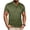 Army Green, variant on Cotton Henley Shirts for Men Short Sleeve Knitted Cotton 3 Button Quarter V Neck Collarless Summer Tops