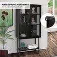 thumbnail image 4 of Laso II Mesh Door Cabinet - Black, 4 of 20