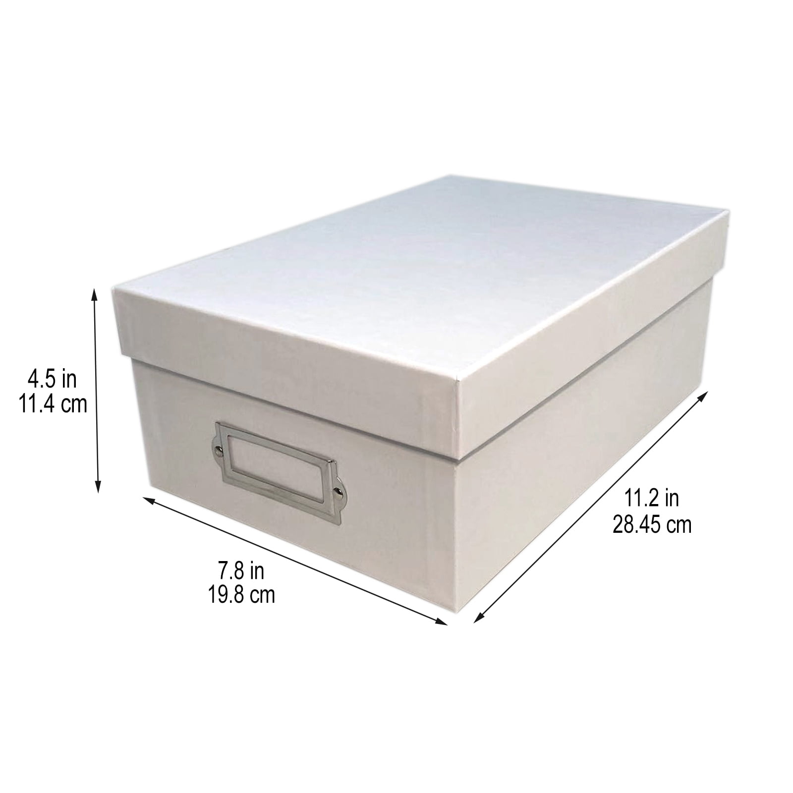 Simply Tidy White Memory Box - Store and Organize Photos, Keepsakes, DVD and CDs, Acid Free - Bulk 12 Pack
