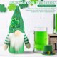 thumbnail image 5 of Gnomo del día de San Patricio Luz LED Sin rostro Elfo irlandés Trébol luminoso (Tejido), 5 of 6