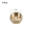 thumbnail image 2 of Unique Bargains 1/2 Inch Brass Cap 5pcs G1/2 Female Pipe Fitting Hex Compression Stop Valve Connector 11mmx23mm, 2 of 4