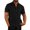 Black, variant on Blotona Men's Button Down Dress Shirt Short Sleeve Casual Beach Tops Lapel Neck Solid Color Blouse