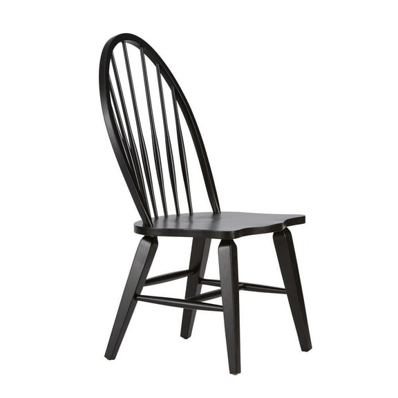 Liberty Furniture Industries Hearthstone Windsor Back Side Chair, W25 x D25 x H41, Black