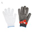 thumbnail image 3 of VONKY Single Universal Safety Gloves Stainless Mesh Wire Plus PE Work Mittens with Buckle Elastic Wrist Strap Red L, 3 of 9